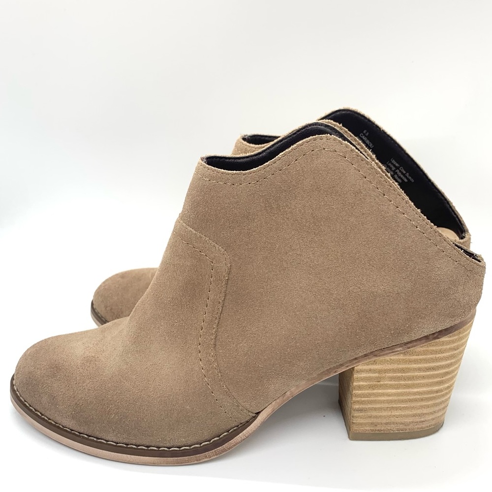 Sole Society Caribou Suede Western Boho Mule Bootie